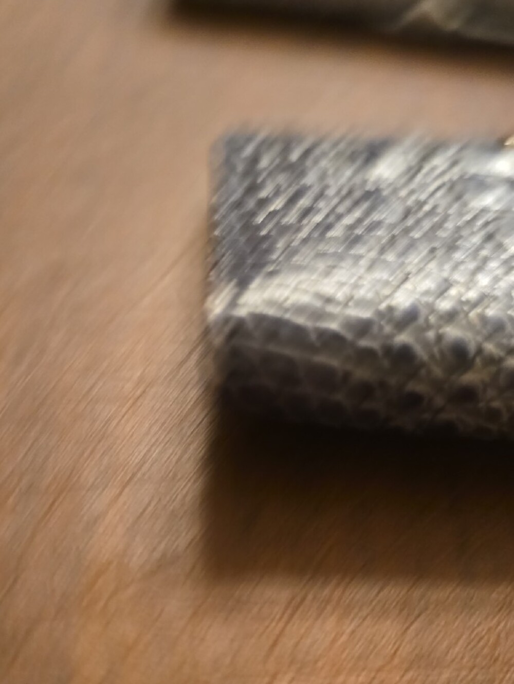 Brahmin Metallic Gray And Blue Croc-Embossed Wallet with Gold Plate - Picture 6 of 16